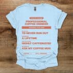 Coffee Drinker Resume Light Blue