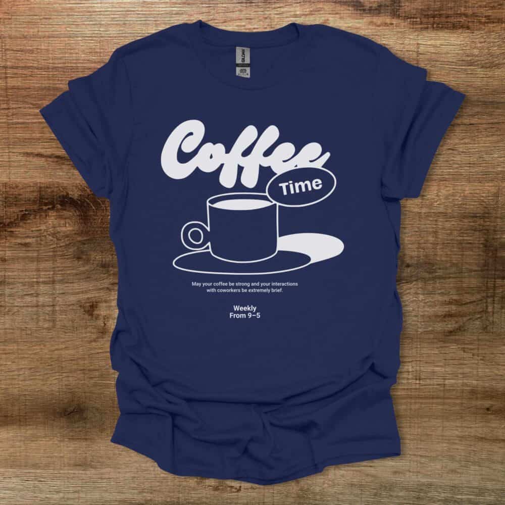 Coffee Time Navy T-Shirt Unisex Coffee Time Navy T Shirt Unisex