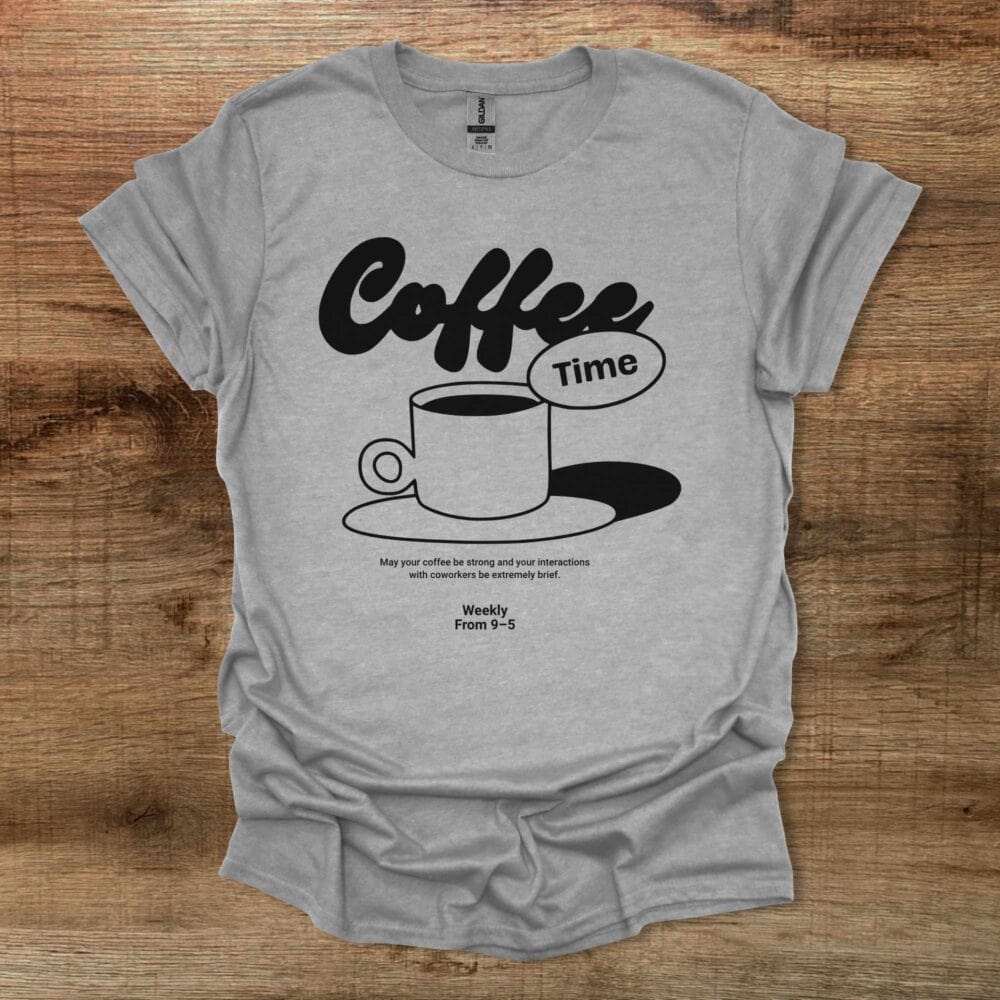 Coffee Time Sport Grey T-Shirt Unisex Coffee Time Sport Grey T Shirt Unisex