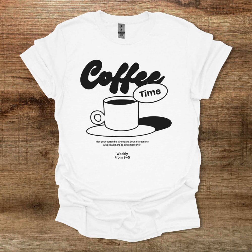 Coffee Time White T-Shirt Unisex Coffee Time White T Shirt Unisex