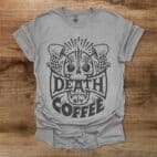 Death By Coffee Halloween Sport Grey T Shirt Unisex