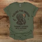 Fueling The Undead Military Green T Shirt Unisex