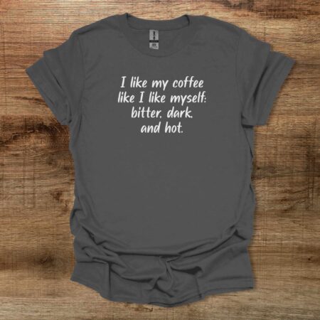 I Like My Coffee Charocal T Shirt Unisex