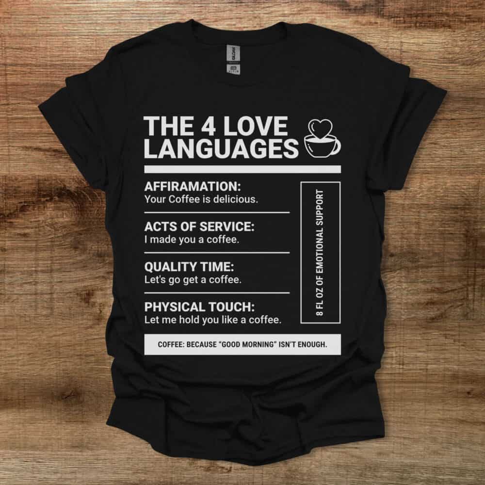 Love Languages Black T-Shirt Unisex Love Languages Black T Shirt Unisex