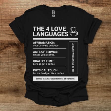 Love Languages Black T-Shirt Unisex Love Languages Black T Shirt Unisex