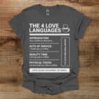 Love Languages Charocal T Shirt Unisex