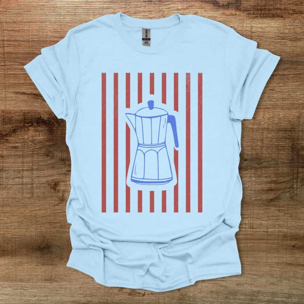 Mokka Pot Stripes Light Blue Mokka Pot Stripes Light Blue