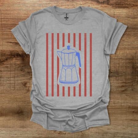 Mokka Pot Stripes Sport Grey T-Shirt Unisex Mokka Pot Stripes Sport Grey T Shirt Unisex