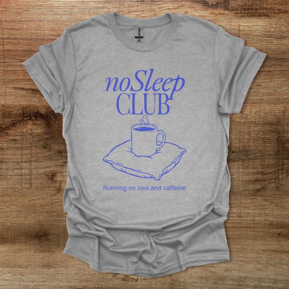 No Sleep Club Sport Grey T-Shirt Unisex No Sleep Club Sport Grey T Shirt Unisex