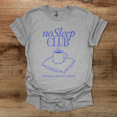 No Sleep Club Sport Grey T-Shirt Unisex No Sleep Club Sport Grey T Shirt Unisex