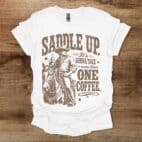 Saddle Up Cowboy White T Shirt Unisex