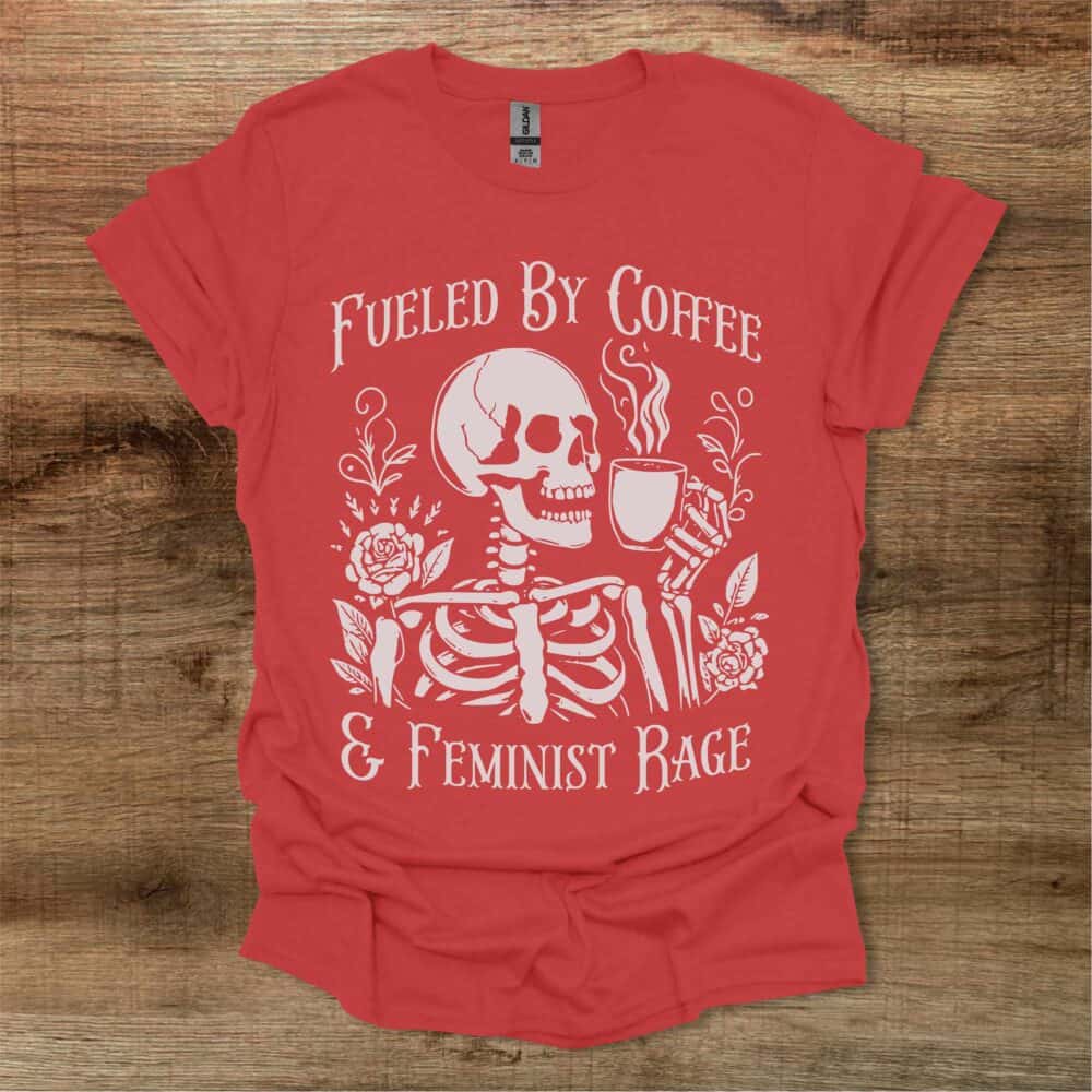 Skeleton Coffee Feminist Rage Red Skeleton Coffee Feminist Rage Red