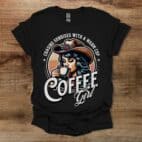Western Girl Coffee Black T Shirt Unisex