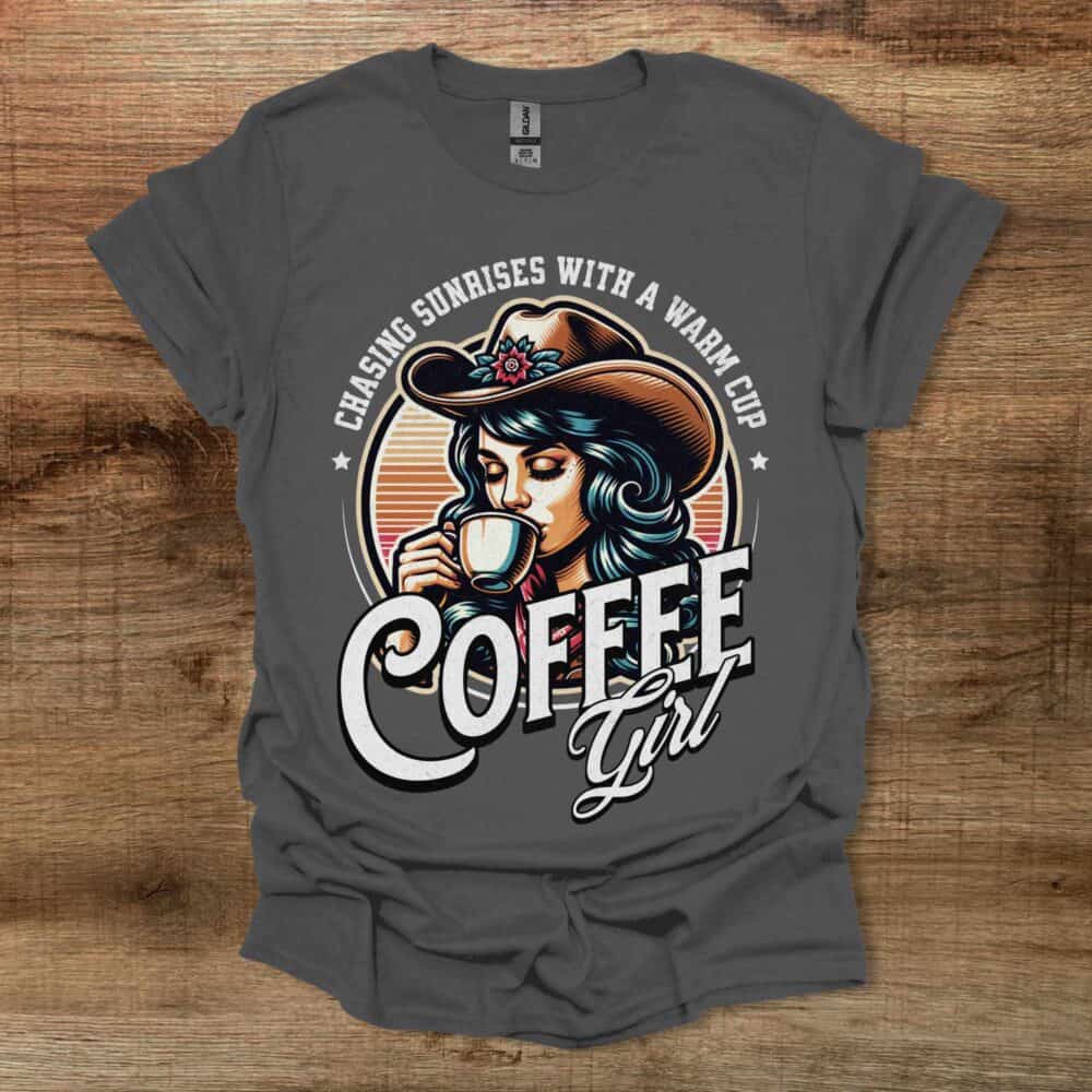 Western Girl Coffee Charocal T-Shirt Unisex Western Girl Coffee Charocal T Shirt Unisex