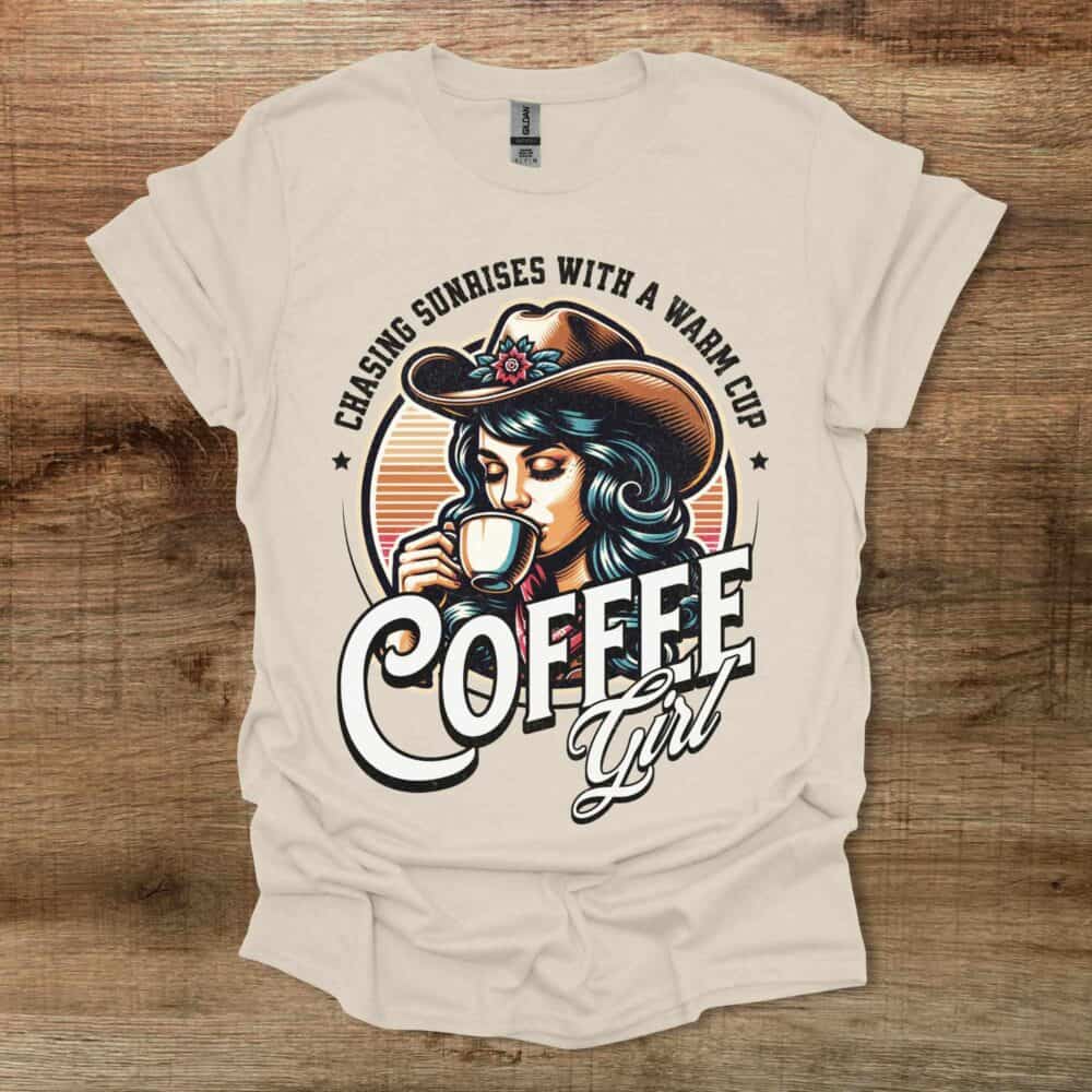 Western Girl Coffee Natural T-Shirt Unisex Western Girl Coffee Natural T Shirt Unisex