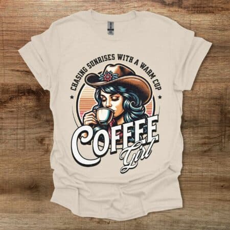 Western Girl Coffee Natural T Shirt Unisex