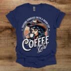 Western Girl Coffee Navy T Shirt Unisex