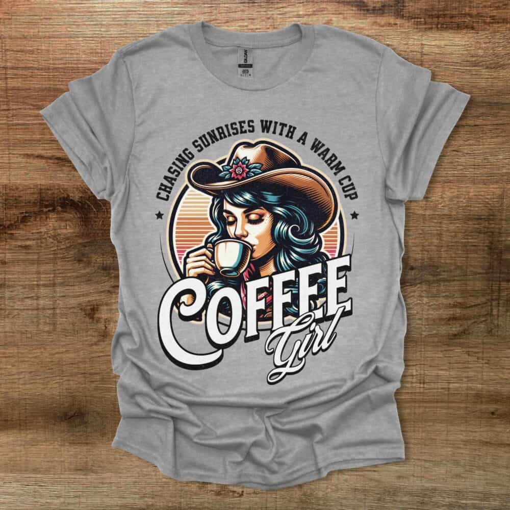 Western Girl Coffee Sport Grey T-Shirt Unisex Western Girl Coffee Sport Grey T Shirt Unisex