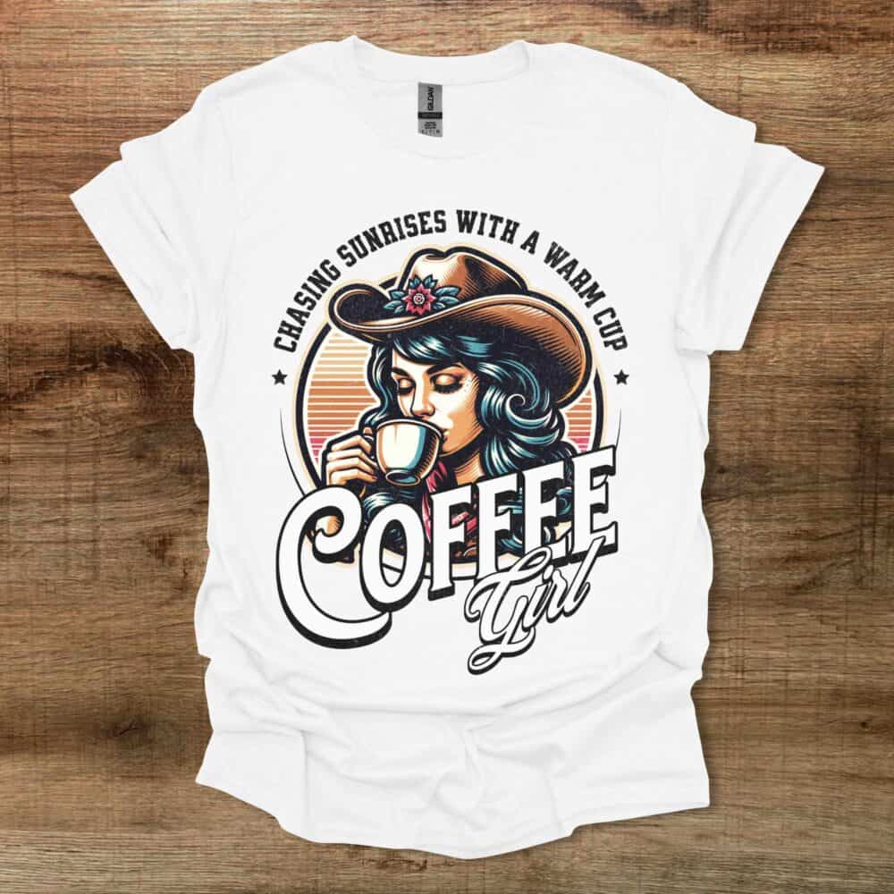 Western Girl Coffee White T-Shirt Unisex Western Girl Coffee White T Shirt Unisex
