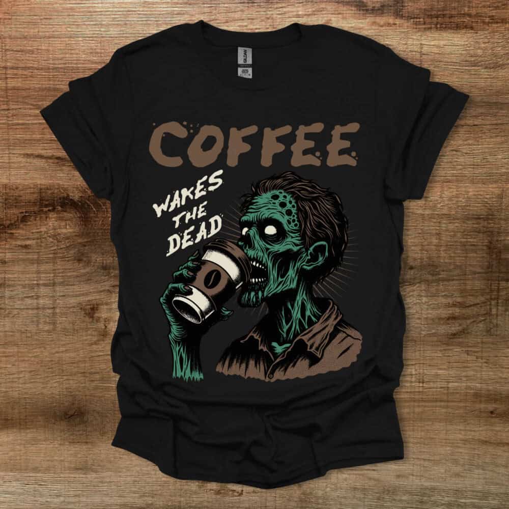 Zombie Wakes The Dead Black T-Shirt Unisex Zombie Wakes The Dead Black T Shirt Unisex