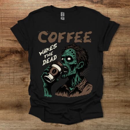 Zombie Wakes The Dead Black T Shirt Unisex