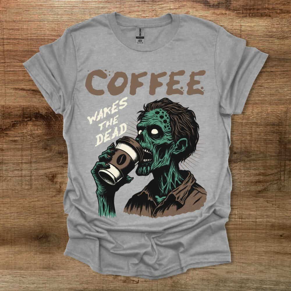 Zombie Wakes The Dead Sport Grey T-Shirt Unisex Zombie Wakes The Dead Sport Grey T Shirt Unisex