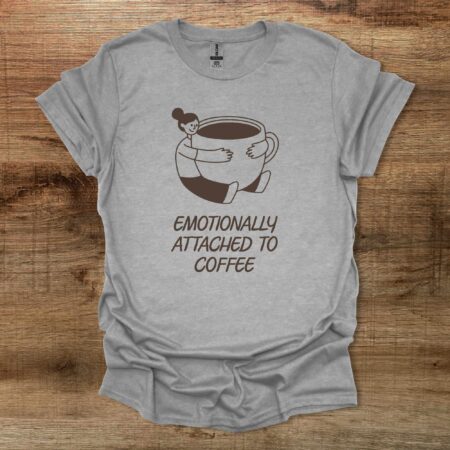 Attached To Coffee Sport Grey T Shirt Unisex