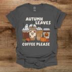 Autumn Leaves Charocal T Shirt Unisex