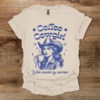 Coffee Cowgirl Natural T Shirt Unisex