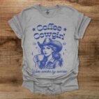 Coffee Cowgirl Sport Grey T Shirt Unisex