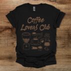 Coffee Lovers Club Black T Shirt Unisex