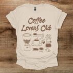 Coffee Lovers Club Natural T Shirt Unisex