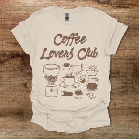 Coffee Lovers Club Natural T Shirt Unisex