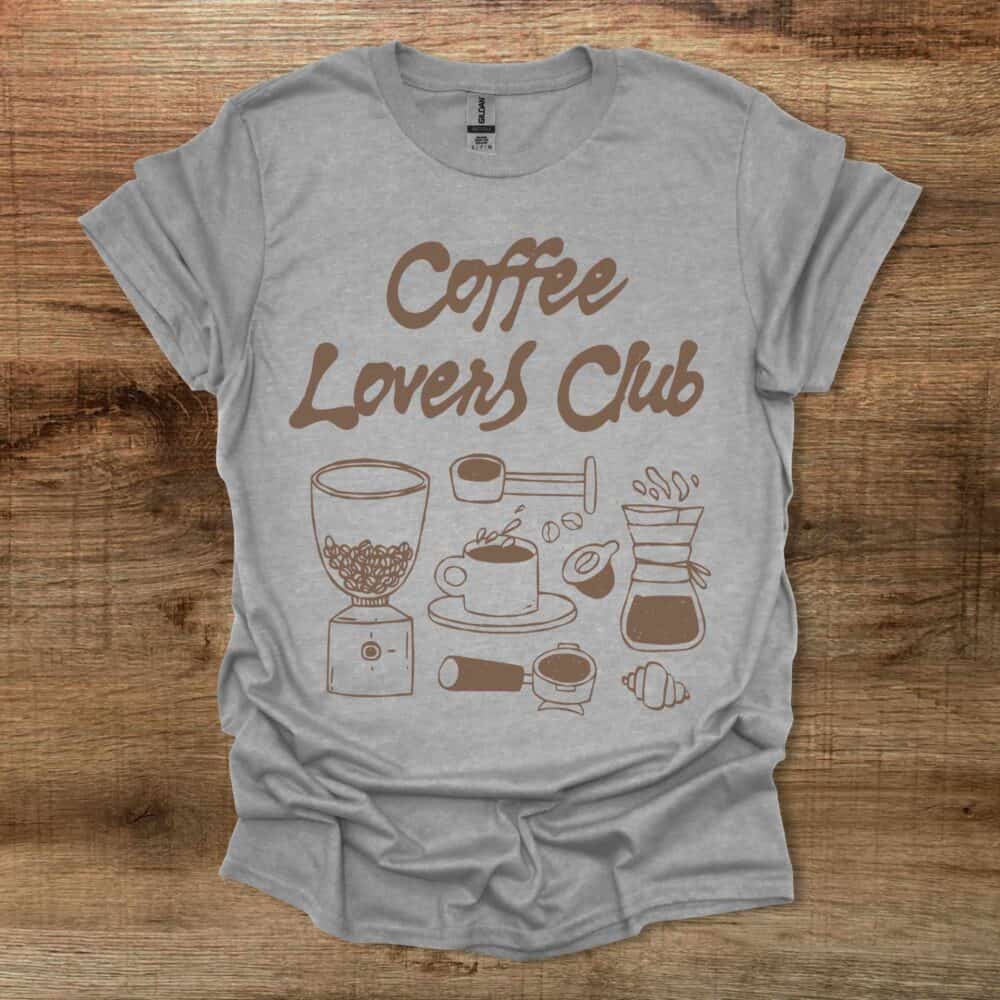 Coffee Lovers Club Sport Grey T-Shirt Unisex Coffee Lovers Club Sport Grey T Shirt Unisex