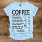 Coffee Menu Light Blue