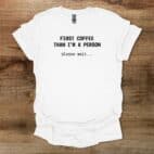 Coffee Person White T Shirt Unisex