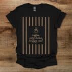 Cozy Home Stripes Black T Shirt Unisex