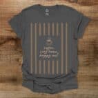 Cozy Home Stripes Charocal T Shirt Unisex