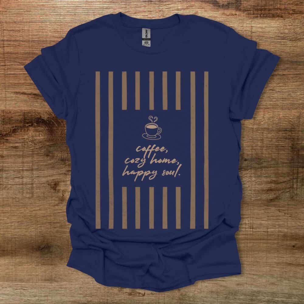 Cozy Home Stripes Navy T-Shirt Unisex Cozy Home Stripes Navy T Shirt Unisex