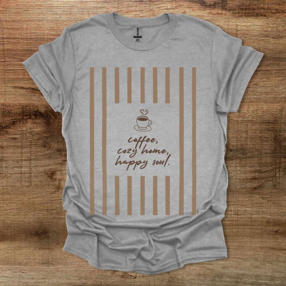 Cozy Home Stripes Sport Grey T-Shirt Unisex Cozy Home Stripes Sport Grey T Shirt Unisex