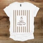 Cozy Home Stripes White T Shirt Unisex