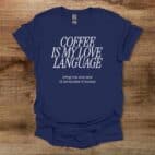Love Language Navy T Shirt Unisex