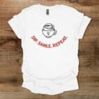 Sip Smile Repeat White T Shirt Unisex