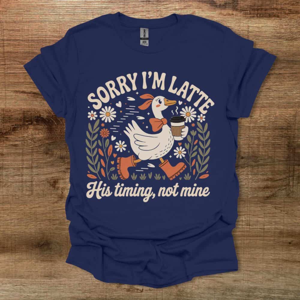 Sorry I'm Latte Navy T-Shirt Unisex Sorry I'm Latte Navy T Shirt Unisex