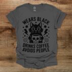 Wears Black Charocal T Shirt Unisex