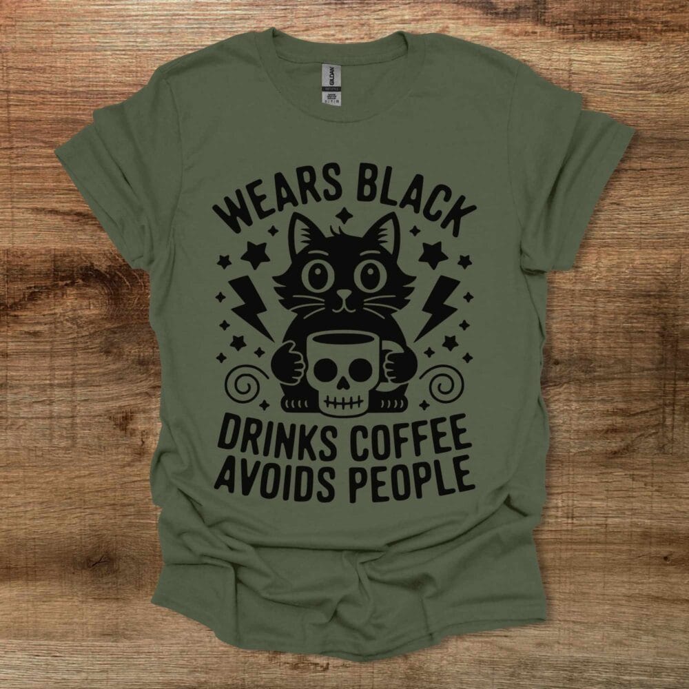 Wears Black Military Green T-Shirt Unisex Wears Black Military Green T Shirt Unisex