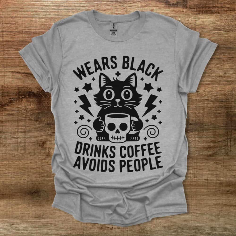 Wears Black Sport Grey T-Shirt Unisex Wears Black Sport Grey T Shirt Unisex