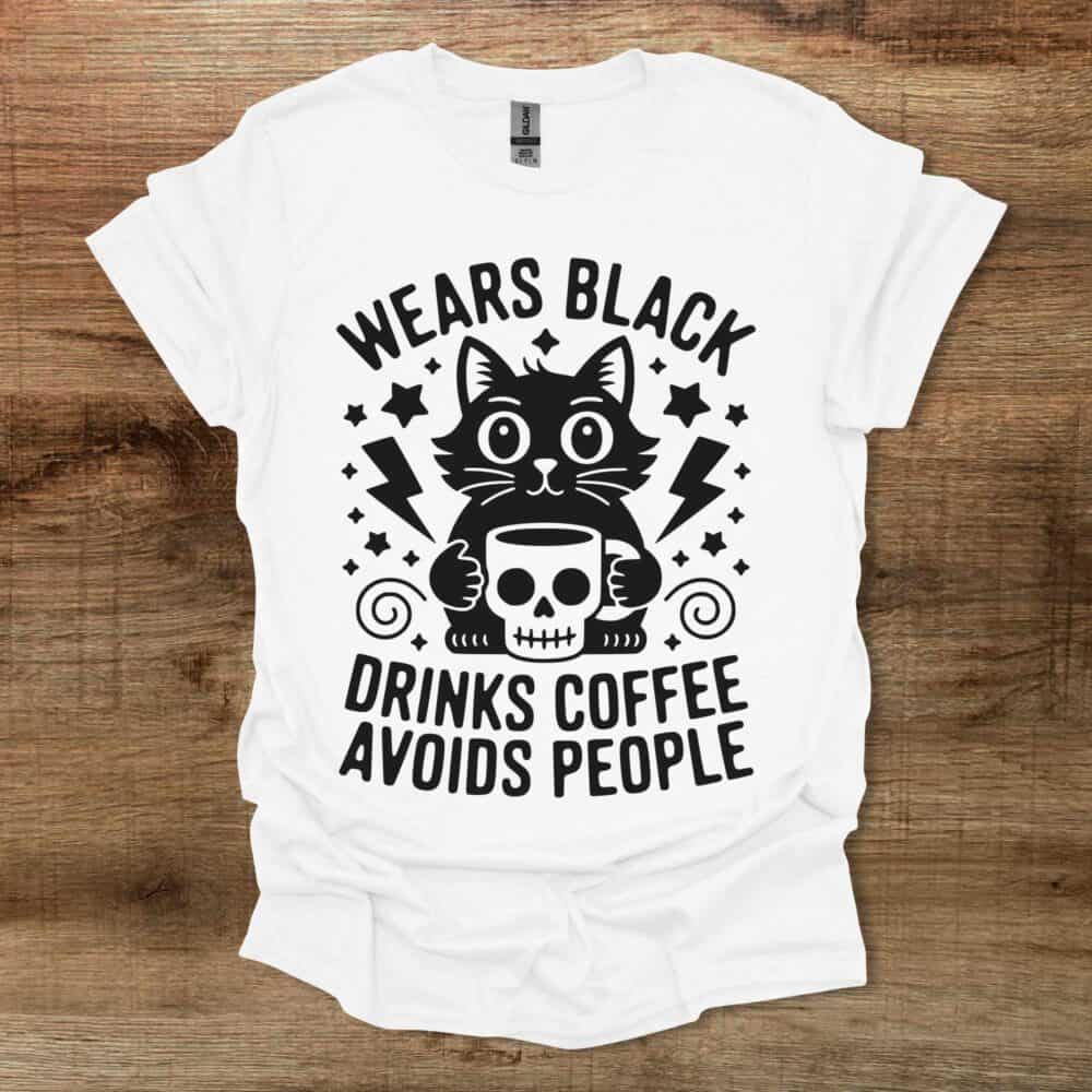 Wears Black White T-Shirt Unisex Wears Black White T Shirt Unisex